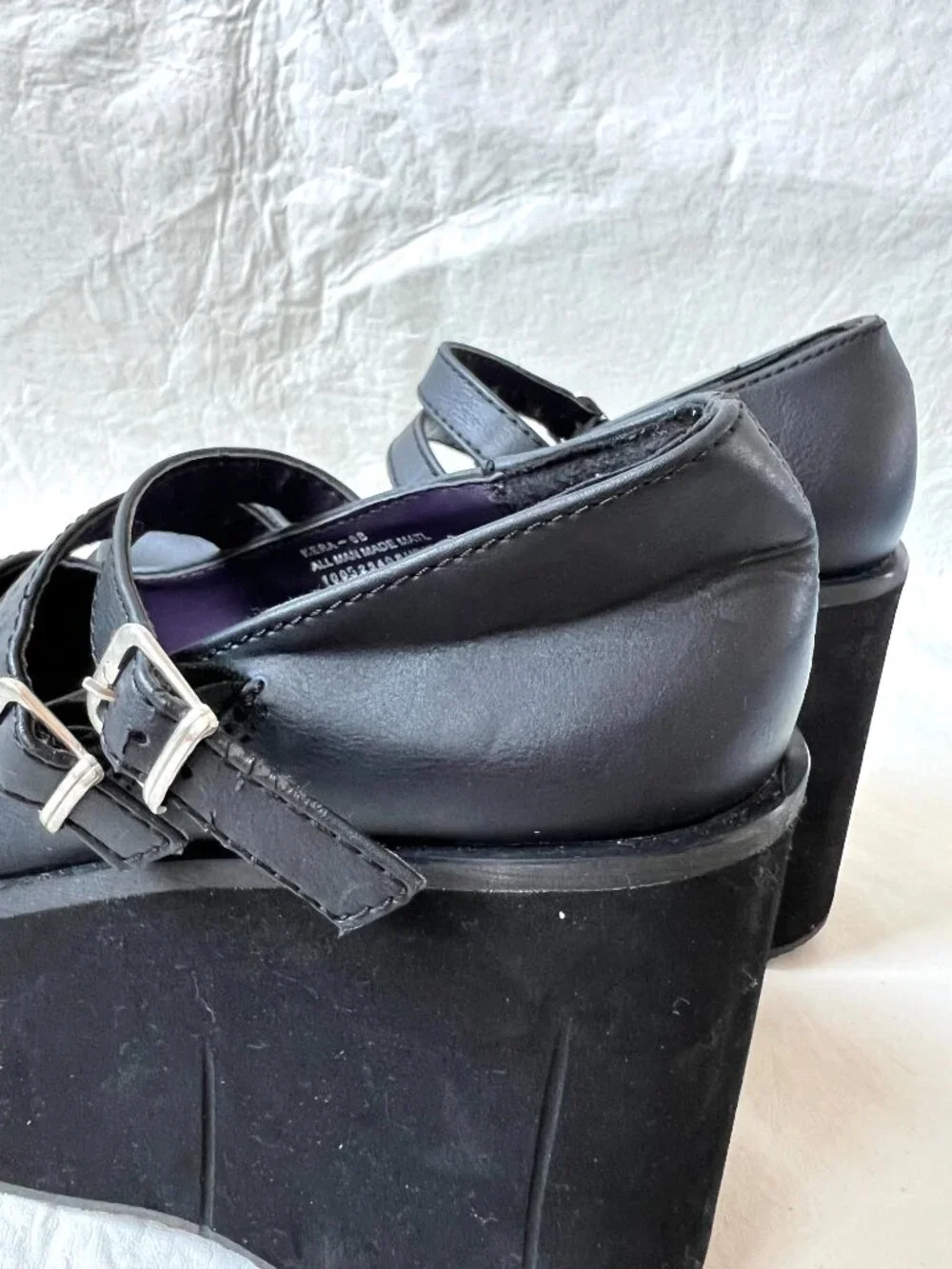Demonia shoes Kera-08 platform Mary Jane womens 5 black vegan leather high heels